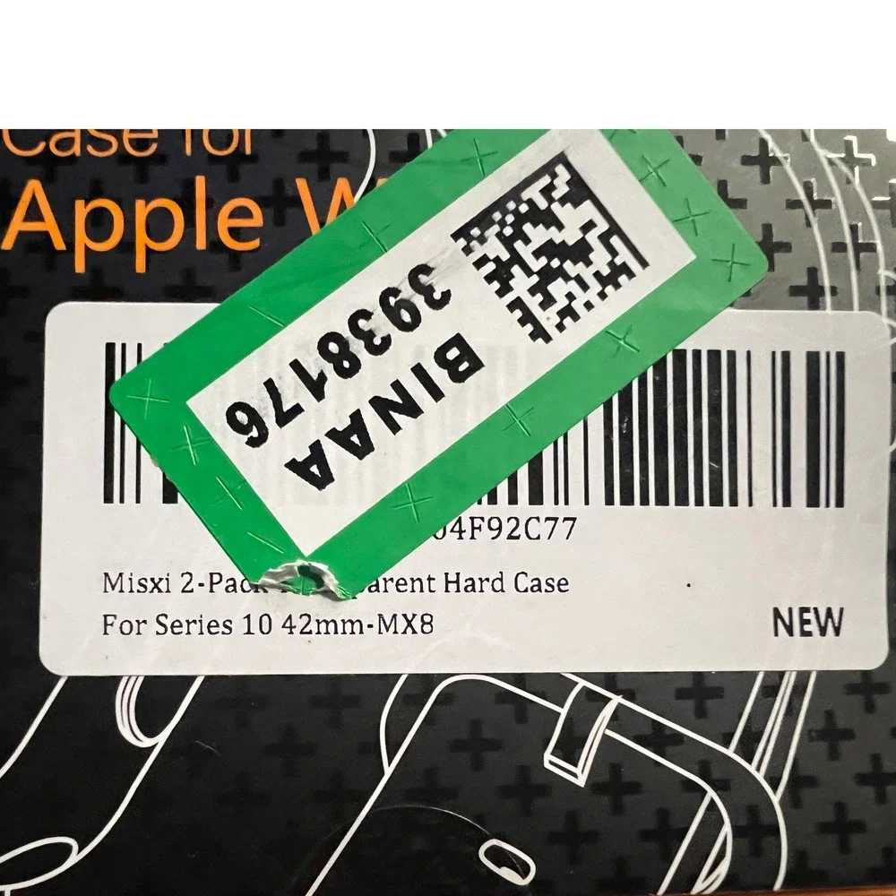 Misxi 2-Pack Transparent Hard Case for Apple Watch Series 10 42mm MX8 Clear NEW